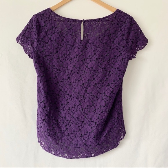 Talula Purple Lace Top - Picture 3 of 3
